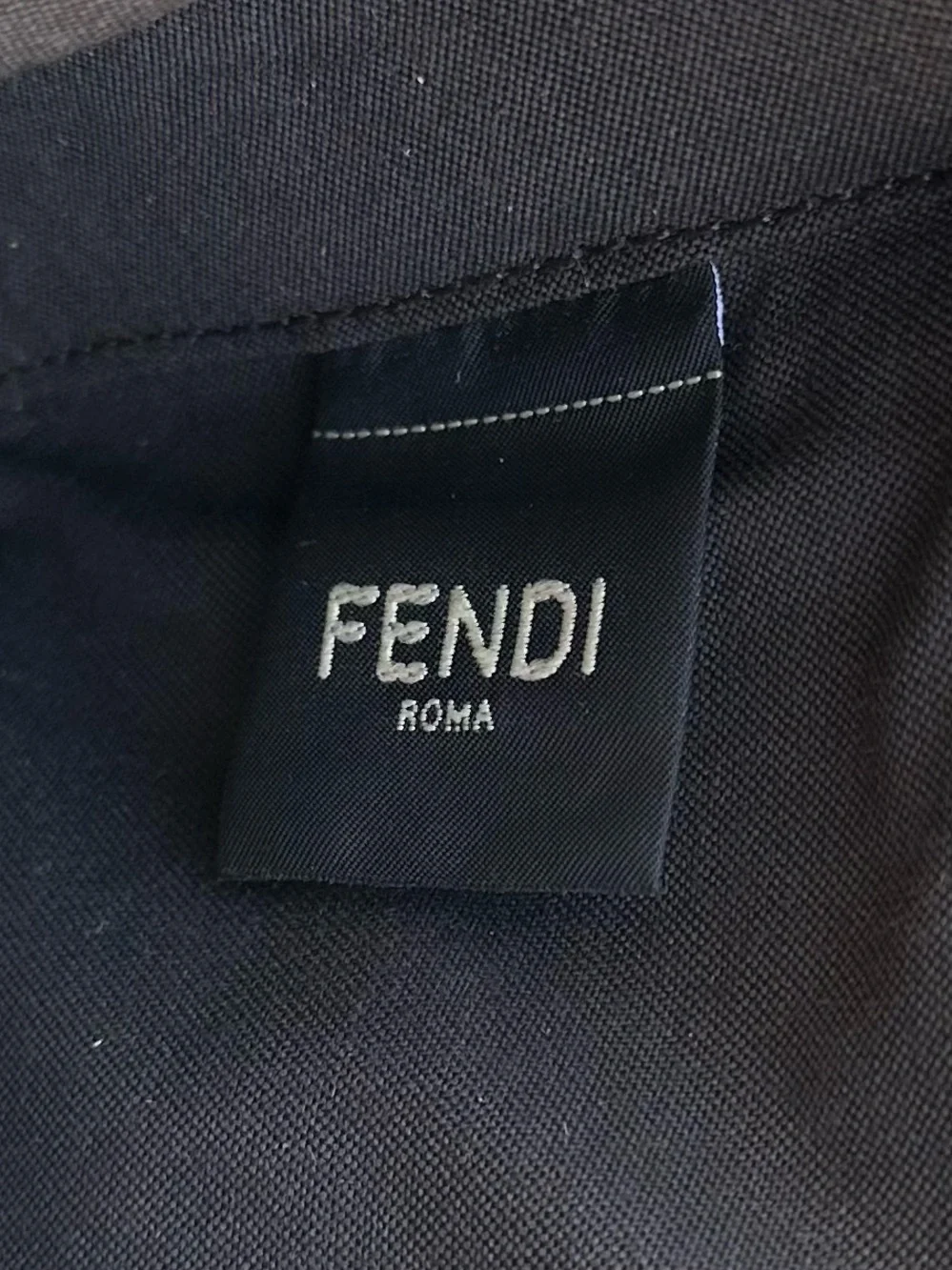Fendi Tube Pouch Brown Jacquard Bag
